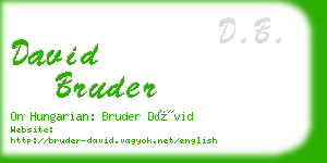 david bruder business card